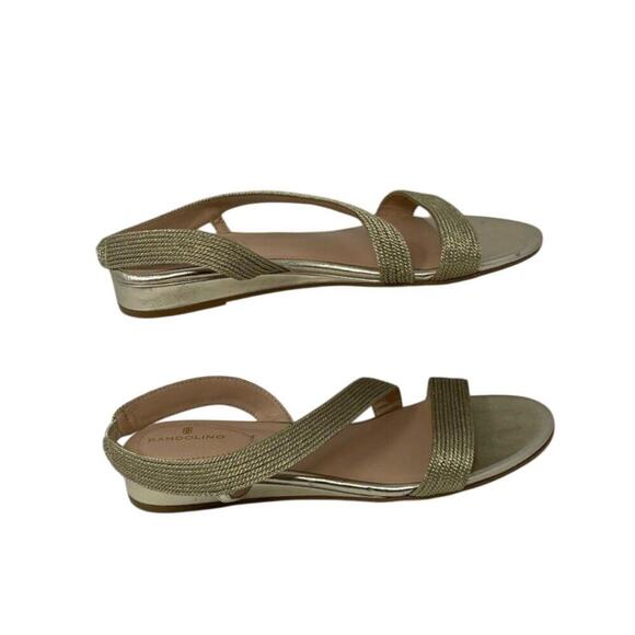 Bandolino Kalinar Gold Strappy Wedge Sandals Size 10M - Picture 7 of 9